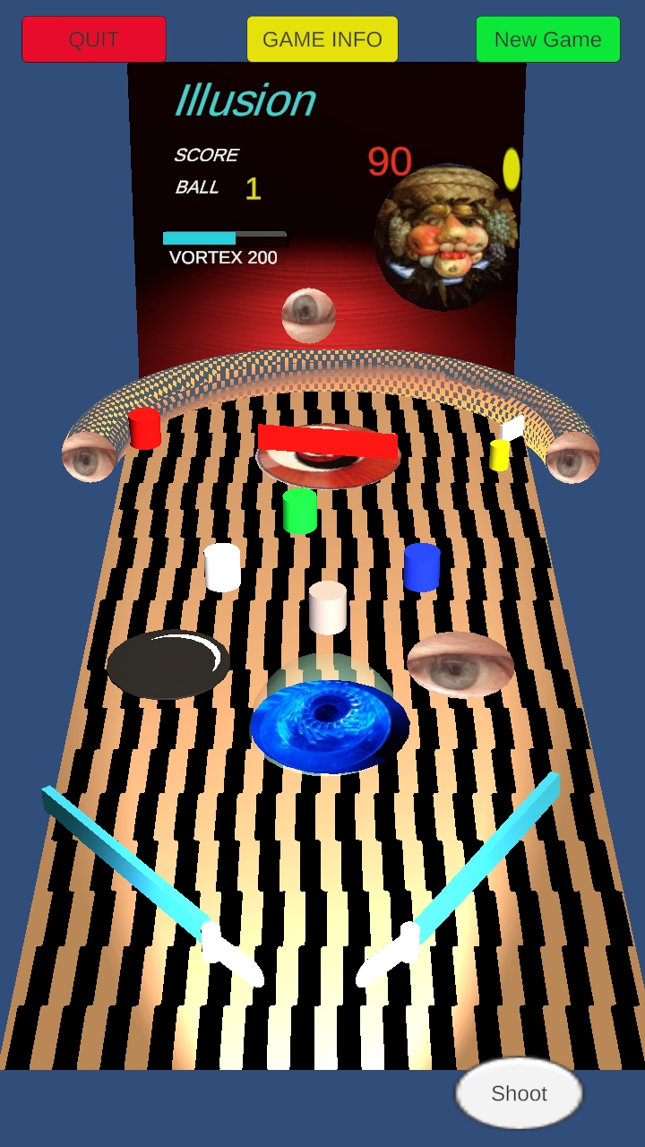 A pinball game